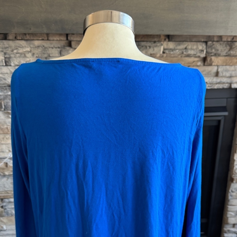 Eileen Fisher Vibrant Blue Long Sleeve Top - Picture 8 of 9